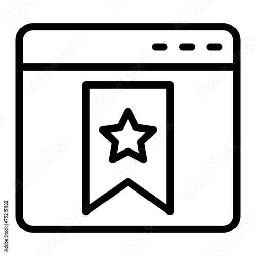 Book Marked Vector Line Icon
