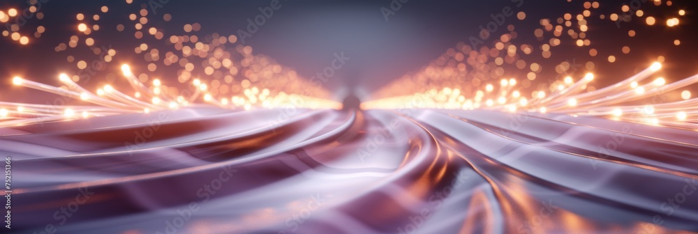 Obraz premium Blurry Figure Standing on Train Track