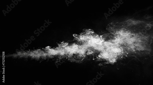 smoke in the dark, unicolor black background © Vladislav