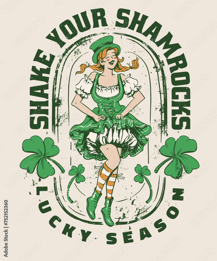 Obraz premium St Patrick's Shake Your Shamrocks Lucky Season t-shirt