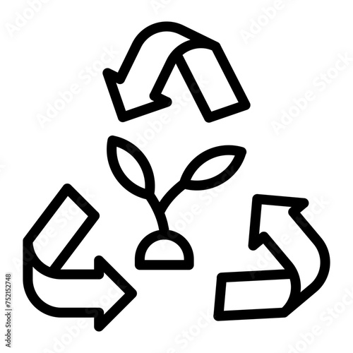 Replant Vector Line Icon