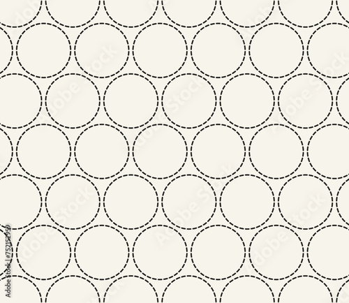 Vector seamless pattern. Repeating geometric elements. Stylish monochrome background design.