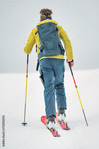 Ski touring with sealskins photo