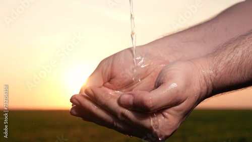 Washing men's hands sunset important aspect hygiene must observed health well-being. thoroughly rinse under fingers between fingers, remove pollen dirt, surfaces hand, each finger should be washed