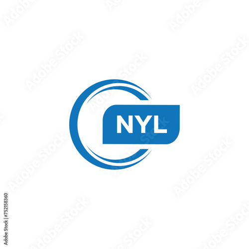 modern minimalist NYL monogram initial letters logo design photo