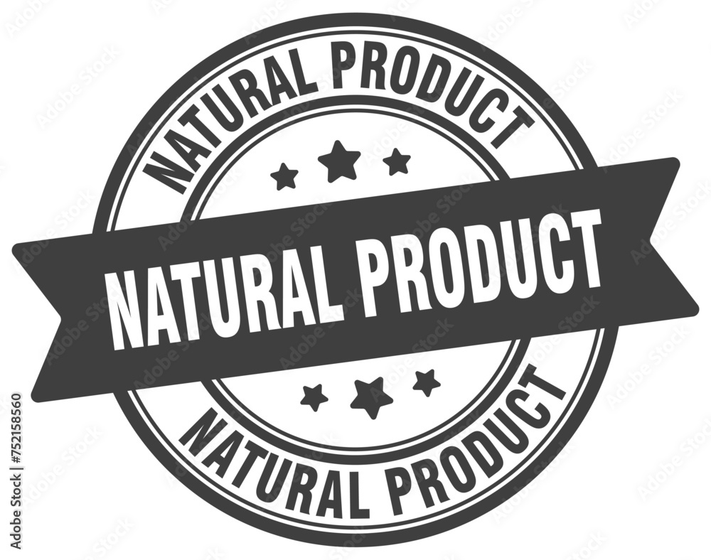 natural product stamp. natural product label on transparent background. round sign