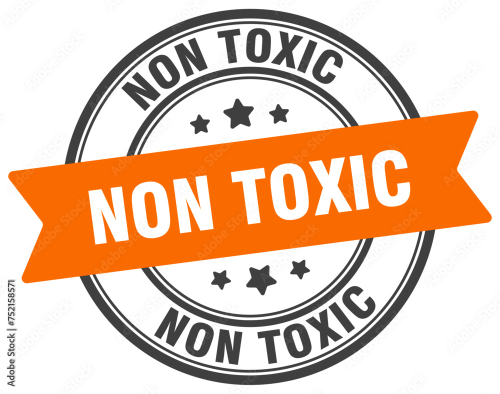 non toxic stamp. non toxic label on transparent background. round sign non toxic stamp. non toxic label on transparent background. round sign
