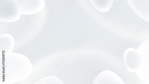 An elegant, serene animation of a fluid, wave-like white pattern, perfect as a calming moving background or wallpaper concept. photo