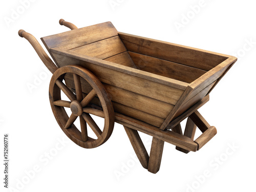 wooden wheel cart