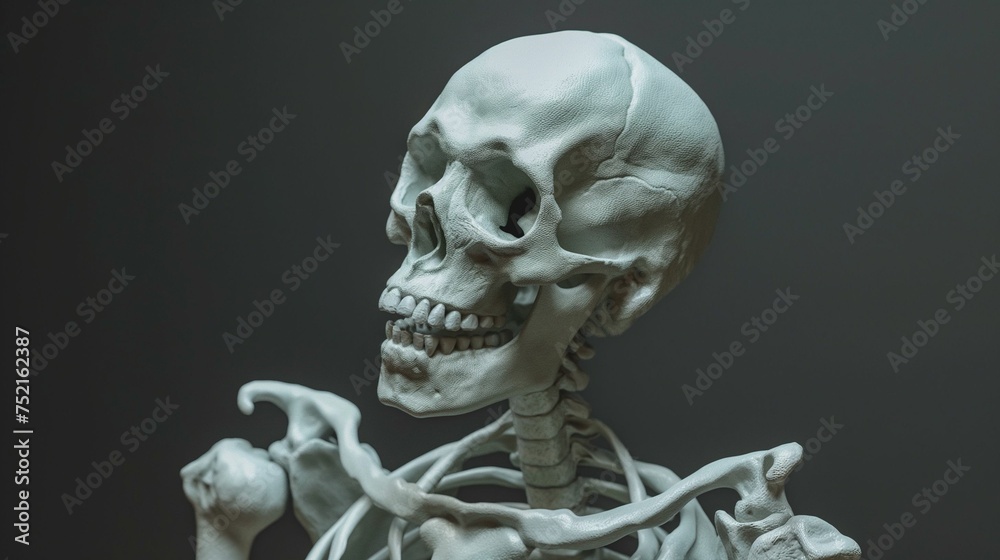 Image of a human skeleton. Image of a human skeleton.