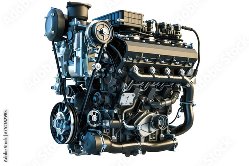Inside the Modern Car Engine Isolated On Transparent Background