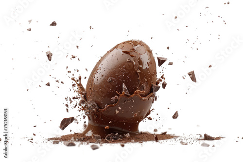 Chocolate Egg Isolated On Transparent Background