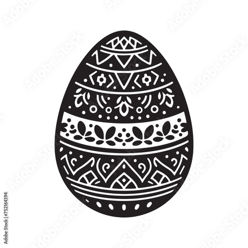 Decorative Easter Egg Silhouette