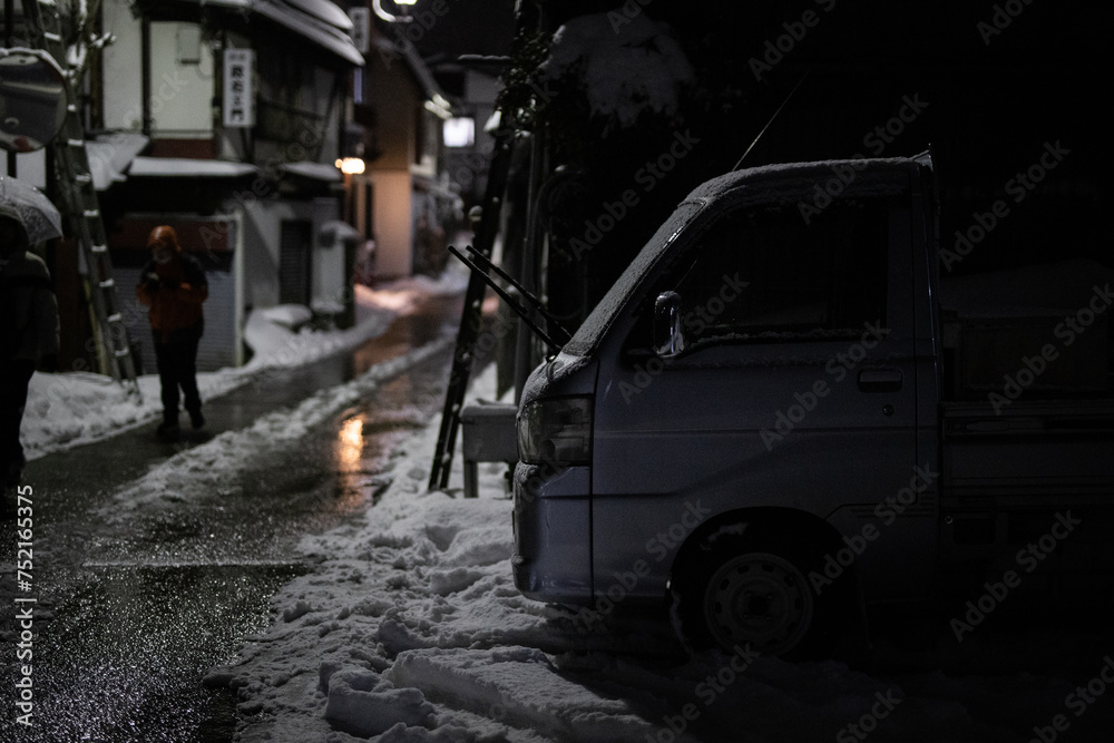 Obraz premium View of a town at night