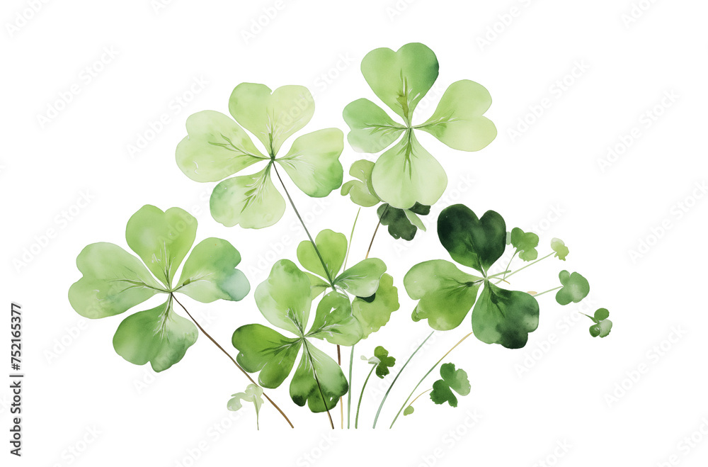 St. Patrick’s Day A large shamrock in watercolor St. Patrick’s Day A large shamrock in watercolor