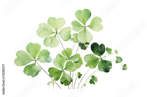 St. Patrick’s Day A large shamrock in watercolor