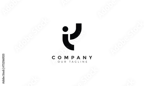 Abstract/elegant/geomatric logo design letter L with letter J with people monogram for company