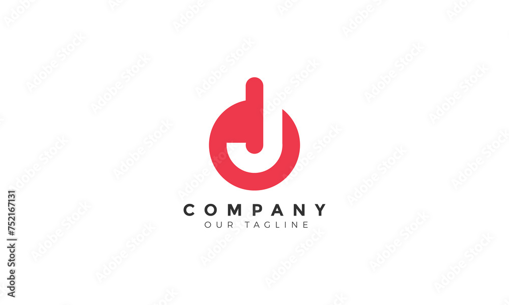 Abstract/elegant/geomatric logo design letter J with power monogram for company
