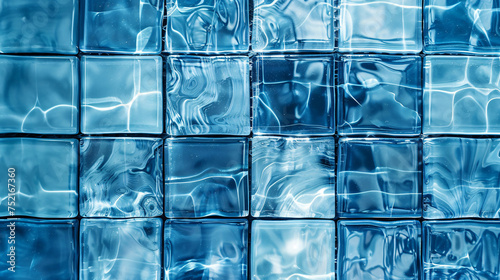 Seamless blue glass tiles texture backgroundwindow 
