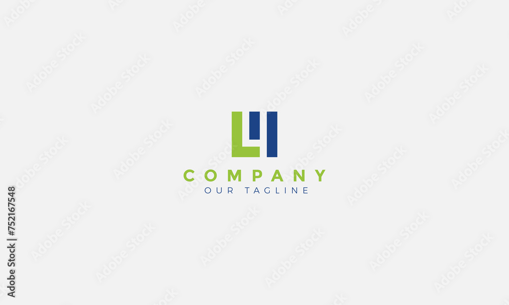 Abstract/elegant/geomatric logo design letter L with number 4 monogram for company