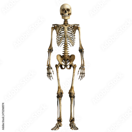 Bones Internal Skeletal Structure isolated on transparent background