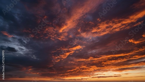 Colorful and dramatic sunset sky background