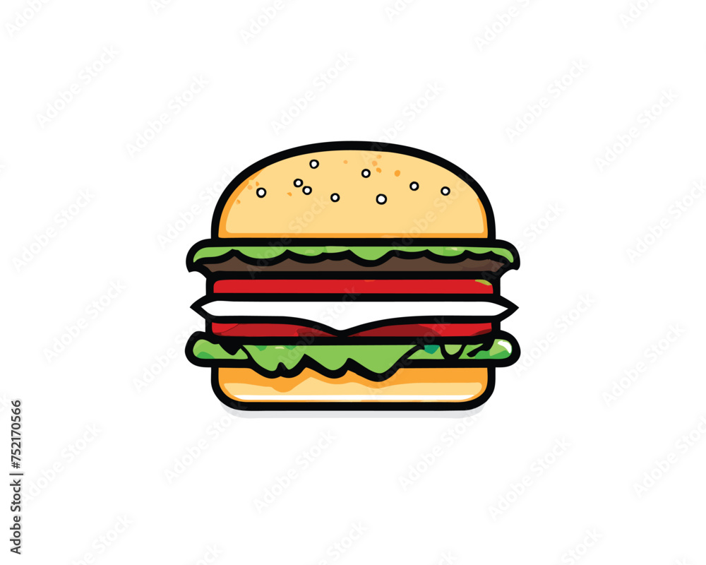 hamburger on white background hamburger on white background