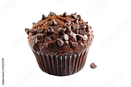 Chocolate Muffin Isolated On Transparent Background