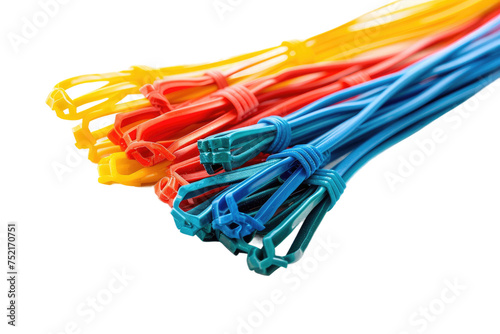 Cable ties isolated on transparent background