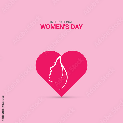 8 march, Happy women's Day, Women's freedom, women's creative design for social media banner, poster.