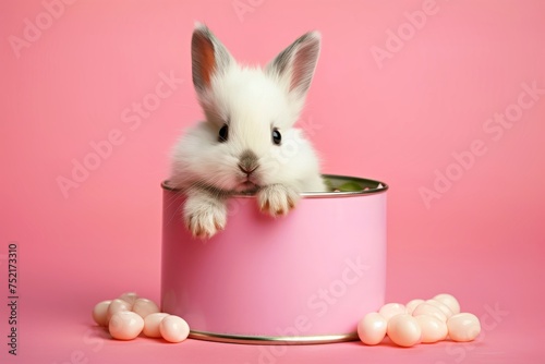 Petit lapin assis dans une boîte © ✿🌸 Mykmicky 🌸✿