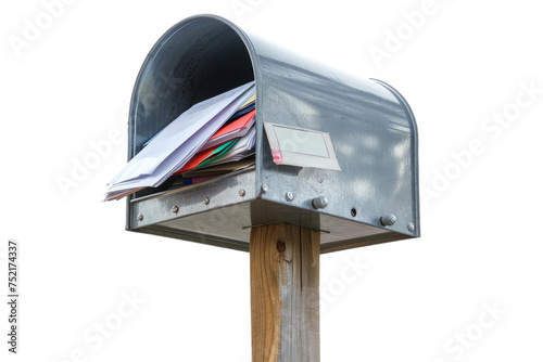 Grey Mailbox Isolated On Transparent Background