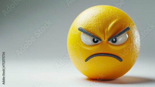 angry on white background