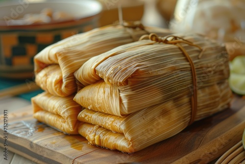 steamed tamales. ai generated