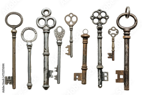 Silver Keys Isolated On Transparent Background © Cool Free Games