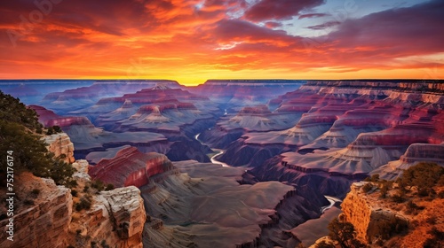Image of the canyon landscape at sunset.