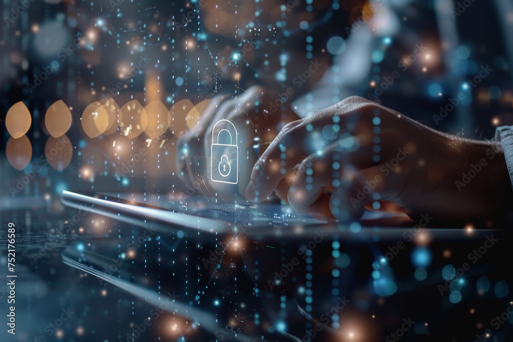 Cyber security, data protection information privacy internet technology concept. AI Generated Cyber security, data protection information privacy internet technology concept. AI Generated