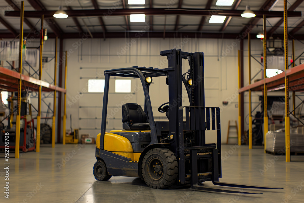 Warehouse Tranquility: Unattended Forklift