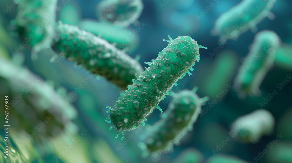 Fototapeta premium bacteria on white background