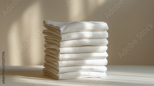Stack of White Sheets on Table