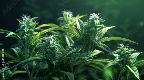 Image of untrimmed medical marijuana flower.
