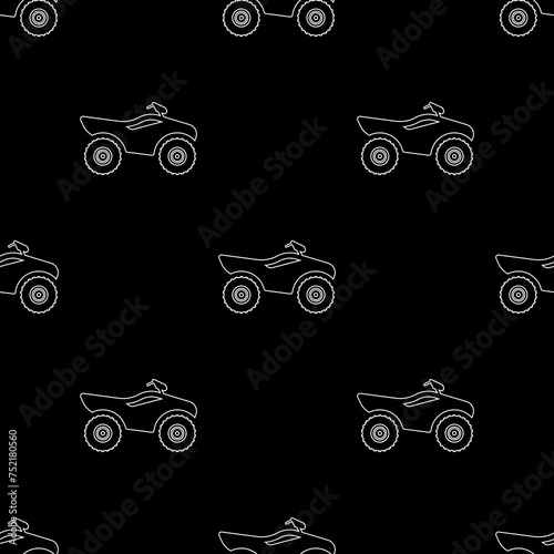 All Terrain Vehicle Icon Seamless Pattern Y_2207003