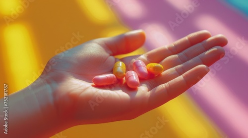 Person Holding Handful of Pills