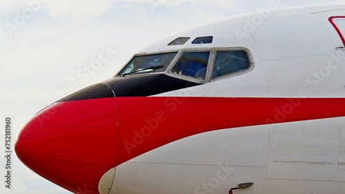 military transport plane static air display torrejon air base air military operations A300 white and red cabin