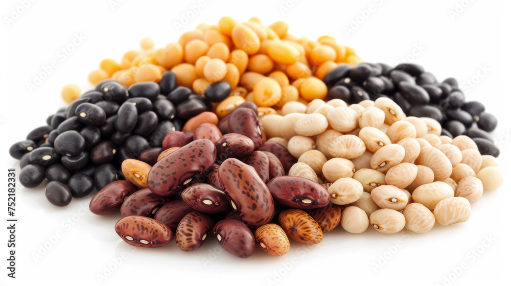 beans on white background beans on white background