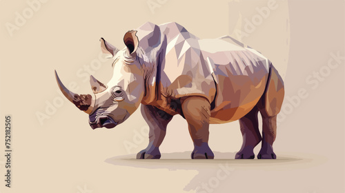 Low poly Rhino flat vector