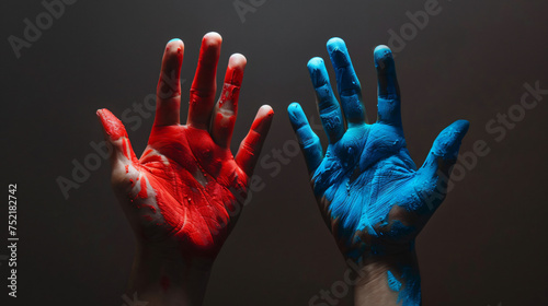 Two colors hands