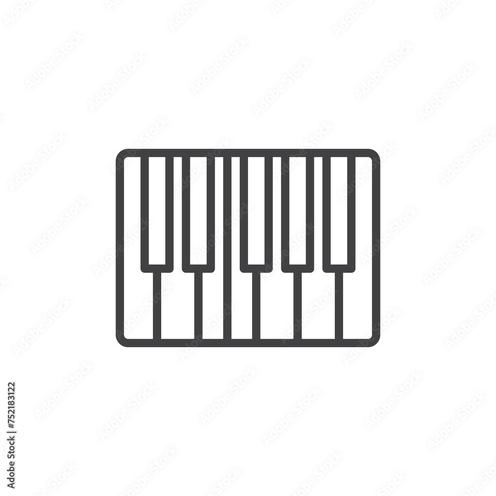 MIDI controller keyboard line icon MIDI controller keyboard line icon