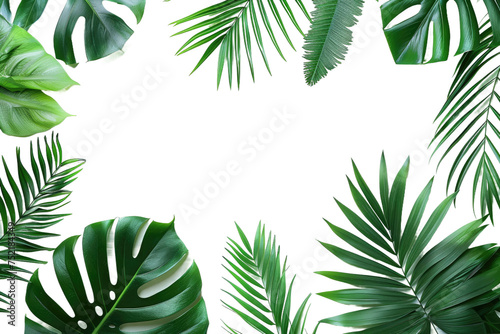 Tropical Leaves Isolated On Transparent Background