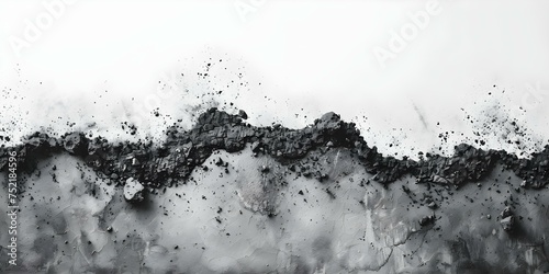 Monochrome dirt overlay texture on white surface with concrete watercolor background. Concept Monochrome, Dirt Overlay, Texture, White Surface, Concrete Watercolor Background
